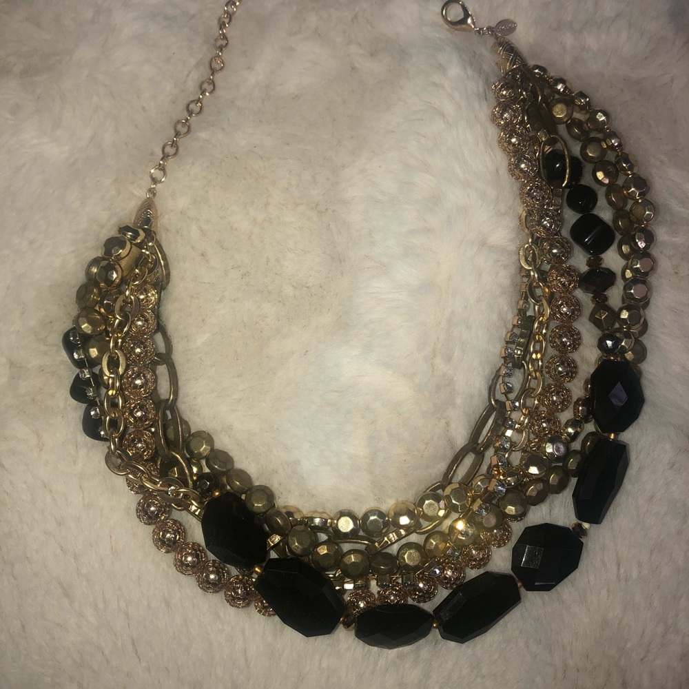 Chicos Beadedand Rhinestone Necklace